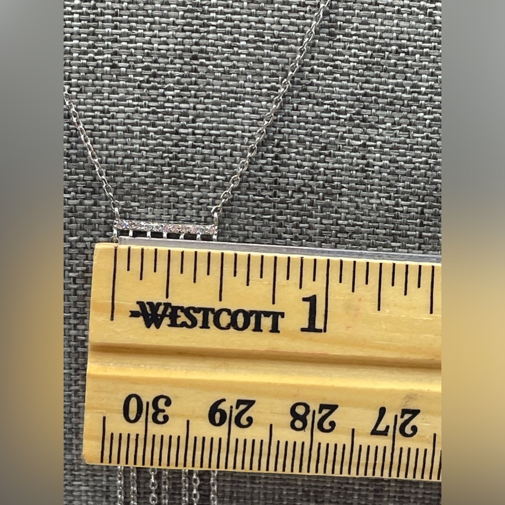 Fringe Necklace - Sterling Silver Long Tie Necklace - Picture 8 of 16